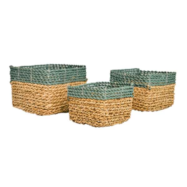 Woven Mini Pots Set of 3 Square