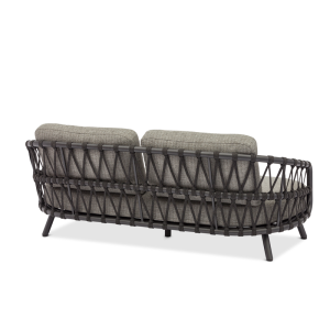 Harbour 2-Seater Sofa Charcoal in Cross Weaving Black Rope