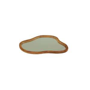 Rousli Teak Wood Irregular Shape Mirror 40x60cm