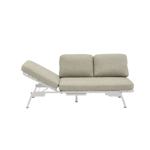 Sunset White 163 3-seater Sofa convertible to Sun Lounger