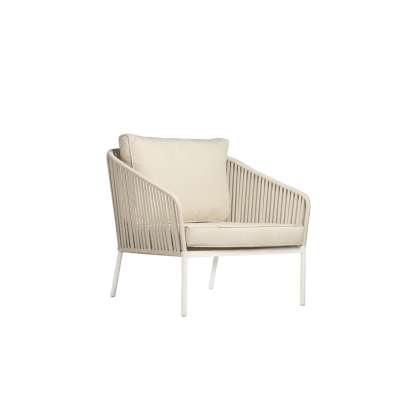 Ambar Corcega White 1-Seater Sofa