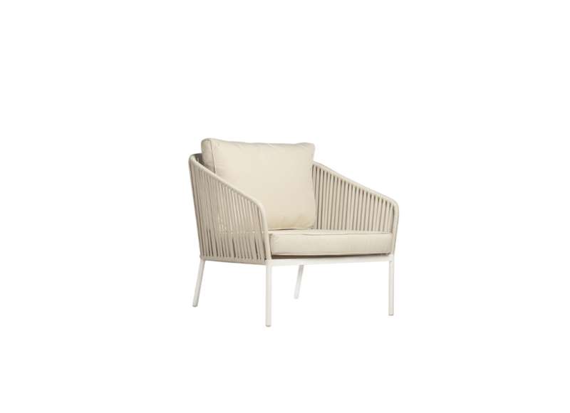 Ambar Corcega White 1-Seater Sofa