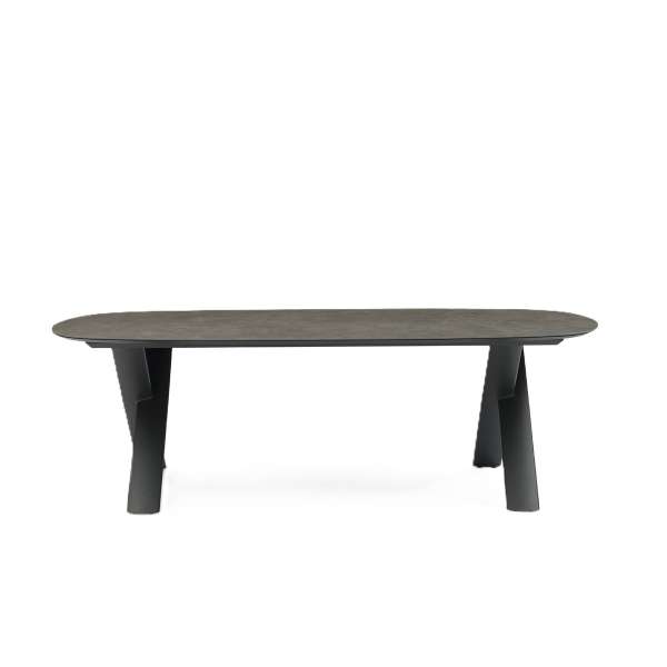 Albatros Alu & Ceramic Extension Table Oval Charcoal & Grey 250/310cm