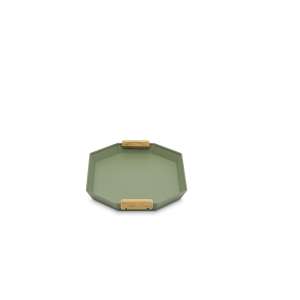 Octa Alu Tray with Teak Handles Small Green