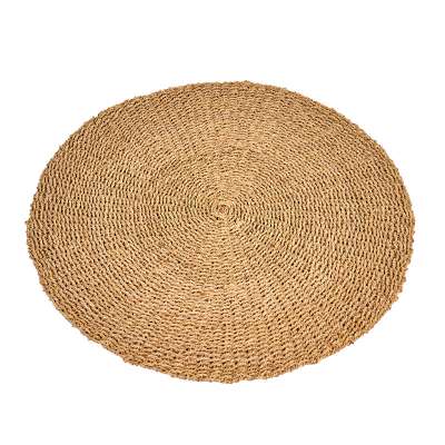 Seagrass Woven Rug Natural Round 100 cm