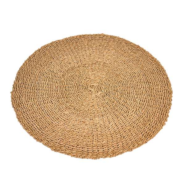 Seagrass Woven Rug Natural Round 100 cm