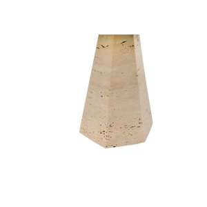 Spark Hexa Treavertine Lamp w Solar Panel Small Charcoal