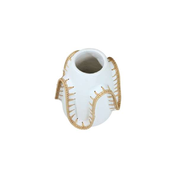 Muhos Terracota Vase Dia21xH26cm White