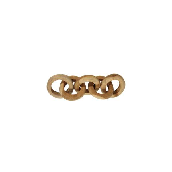Cineo Teak Wood Hand Carved Chain Décor 48cm