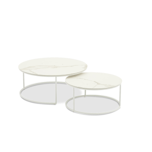 Pop White Coffee Table Set of 2