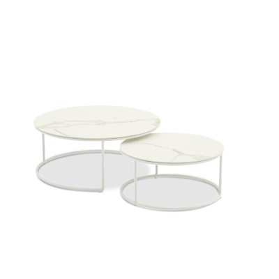 Pop White Coffee Table Set of 2