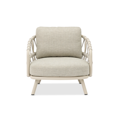 Harbour 1-Seater Sofa Mocha in Cross Weaving Sand Rope