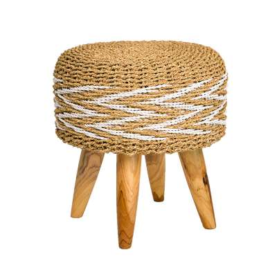 Woven Mini Stool Natural Dia 40 cm