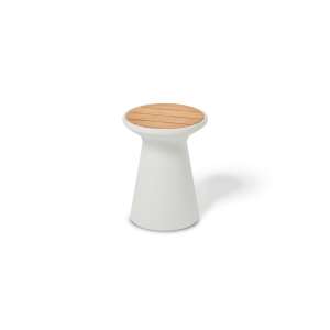 King White Round Side Table