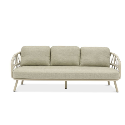 Harbour 3-Seater Sofa Mocha in Cross Weaving Sand Rope