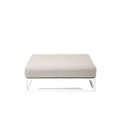 Ambar Malaga White Ottoman