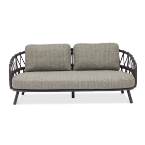 Harbour 2-Seater Sofa Charcoal in Cross Weaving Black Rope
