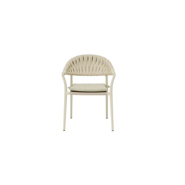 Pixl Dining Armchair Mocha Frame Sand Rope
