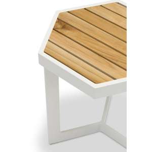 Six Sided White Side Table