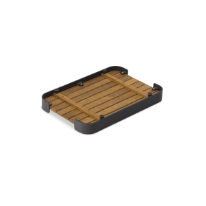 Bloom Charcoal Rectangle Tray