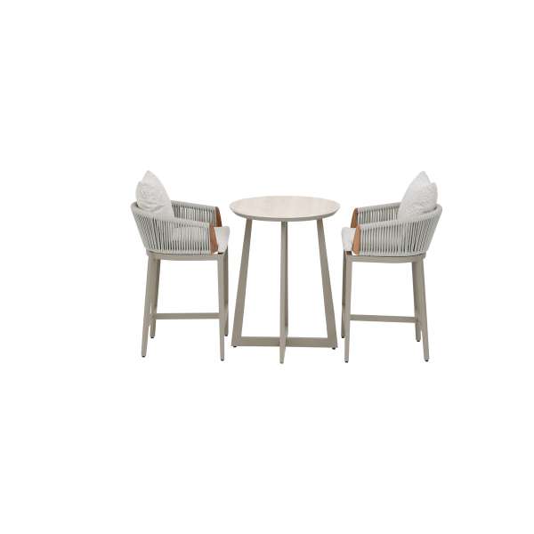 S: Utah Alu&Rope Bar Set Light Grey