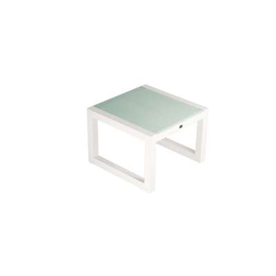 Ambar Bali White Side Table