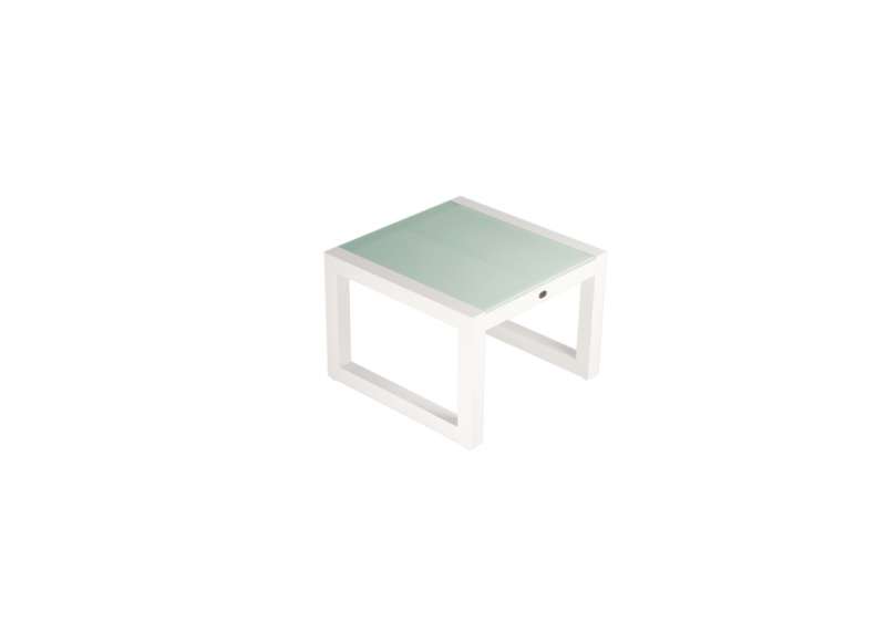 Ambar Bali White Side Table