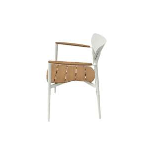 Timo White Teak Dining Chair