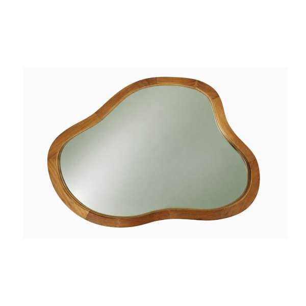 Rousli Teak Wood Irregular Shape Mirror 60x90cm