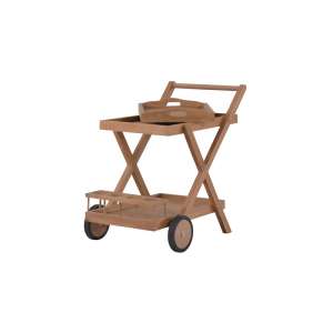 Vicky Teak Wood Tray Trolley