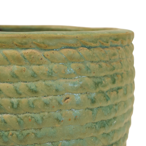 Plant Pot Matte Terracota Green