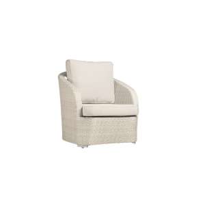 Ambar Grenada White 1-Seater Sofa