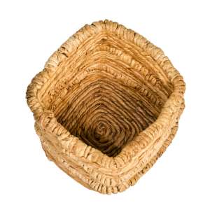 Banana Leaf Natural Basket Square 30x26 cm