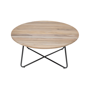 Rome Anthracite Teak Round Coffee Table