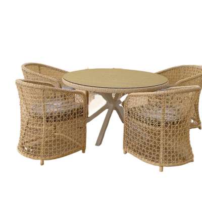 Ambar Nice Natural Round Medium Dining Table (without chairs)