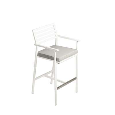 Ambar Venice White Bar Stool