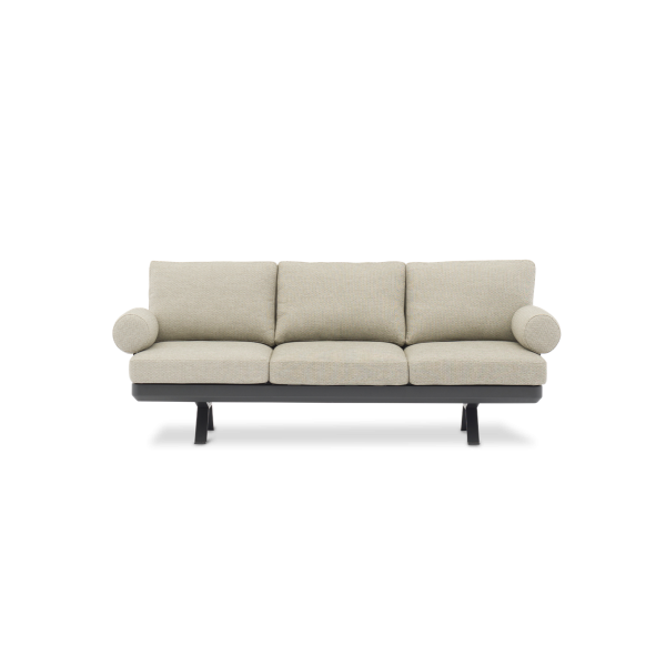 Orlando Charcoal 3-Seater Sofa