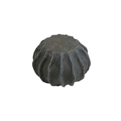 Buto Terracota Low Stool Dia49xH40 Rustic Black