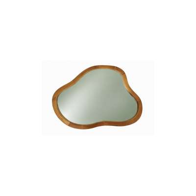 Rousli Teak Wood Irregular Shape Mirror 40x60cm