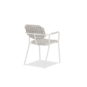 Aosta White Dining Armchair