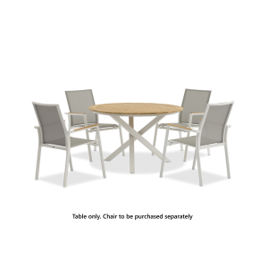Mikado White Round Dining Table (without chairs)