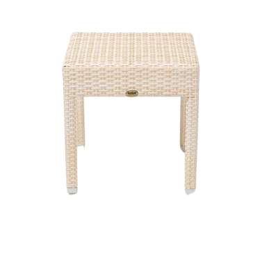 Ambar Hawai White Side Table