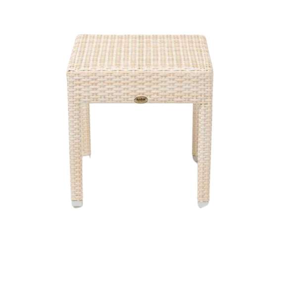 Ambar Hawai White Side Table