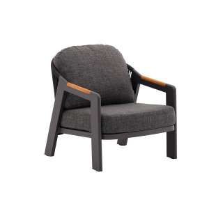 Copenhagen Alu&Teak Sofa Set 5S Grey