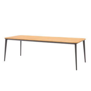 Timo Teak Top 6-Seater Dining Table Charcoal (without chairs)