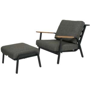 Dandy Charcoal 1-seater Sofa with Footrest
