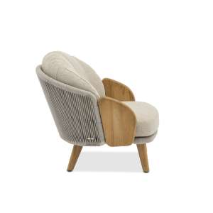 Lotus Mocha 1-Seater Sofa with Sand Rope