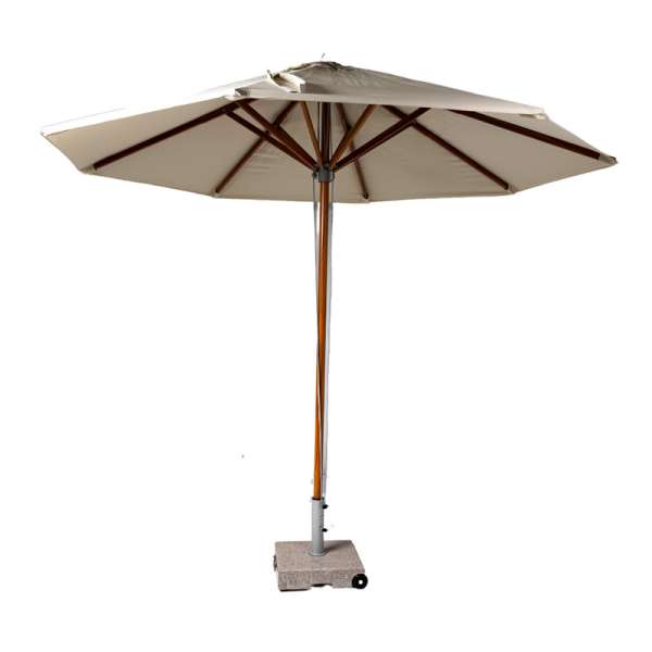 Wooden Finish Round Umbrella (Without Base)