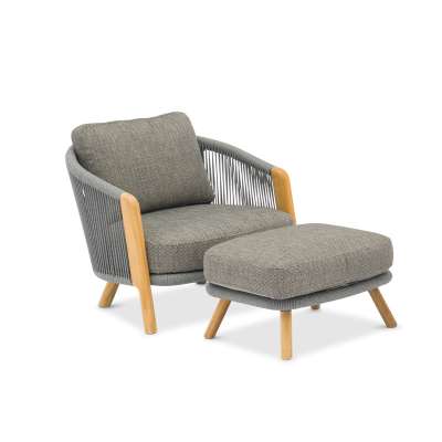 Haven 1-seater Sofa with Footrest Charcoal