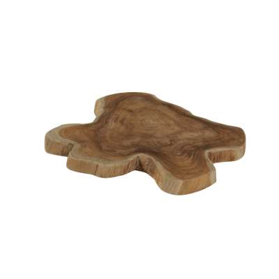 Kemba Teak Root Hand Carved Decorative Plate Irregular Shape